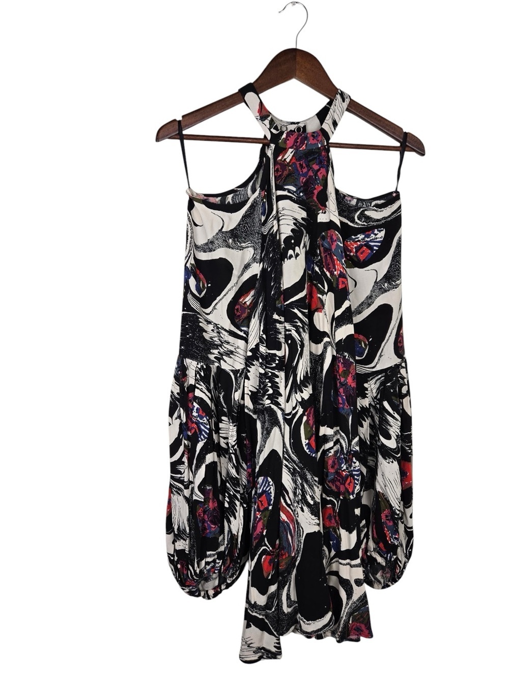 Free People Drift Away Cold Shoulder Tunic Dress Boho Mini L - Picture 5 of 8
